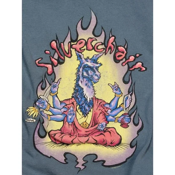Silverchair Frogstomp Vintage Buddha Llama T-Shirt Size Large